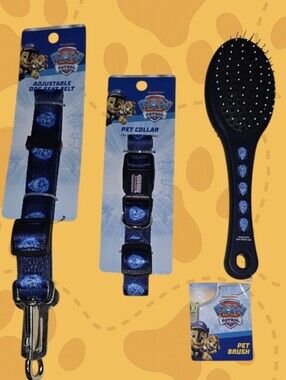 Paw Patrol Navy Blue Small Pets Collar, Leash & Brush Set